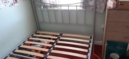 Photo of free Grey Metal Frame Double Bed (Frampton Cotterell BS36) #1