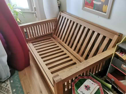 Photo of free Futon oak sofa bed (East Oxford, OX4) #3