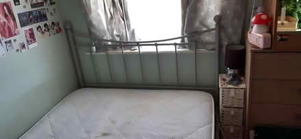 Photo of free Grey Metal Frame Double Bed (Frampton Cotterell BS36) #2