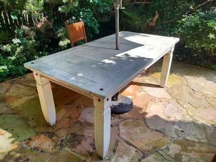 Photo of free Outdoor table (Hunter Ln & Spring Valley Rd) #1