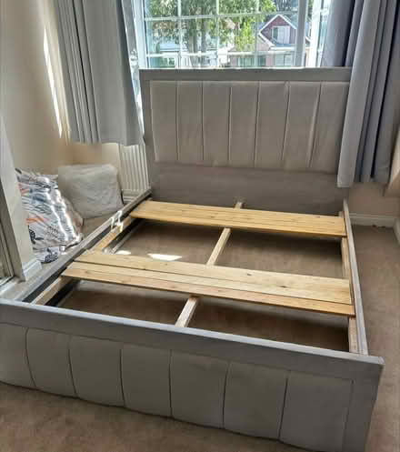 Photo of free King Size Bed Velvet Mink (DA2) #2