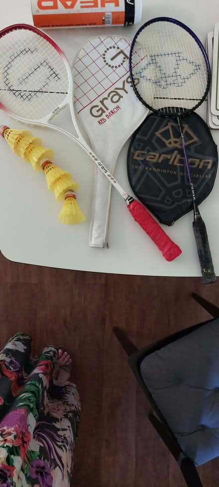 Photo of free Badminton rackets and 6 shuttlecocks (Hersham KT12) #1