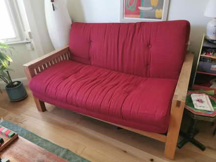 Photo of free Futon oak sofa bed (East Oxford, OX4) #1