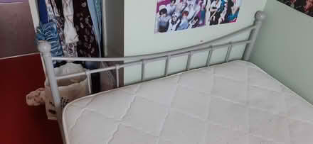 Photo of free Grey Metal Frame Double Bed (Frampton Cotterell BS36) #3