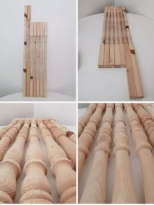 Photo of free 7 x Pine 'Tulip' Stair Spindles (E5) #1