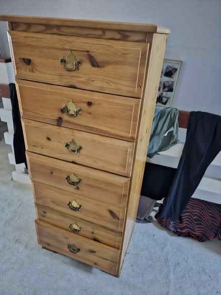 Photo of free Tall narrow wooden drawer unit (GU21) #1