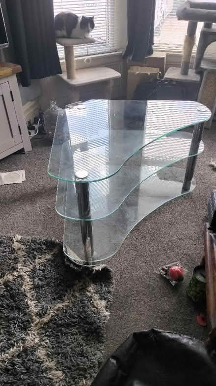 Photo of free Glass TV table (Southport PR8) #1