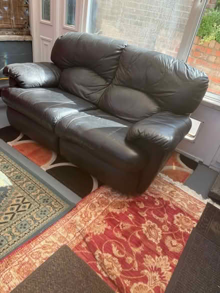 Photo of free Black leather settees (Gedling NG4) #1