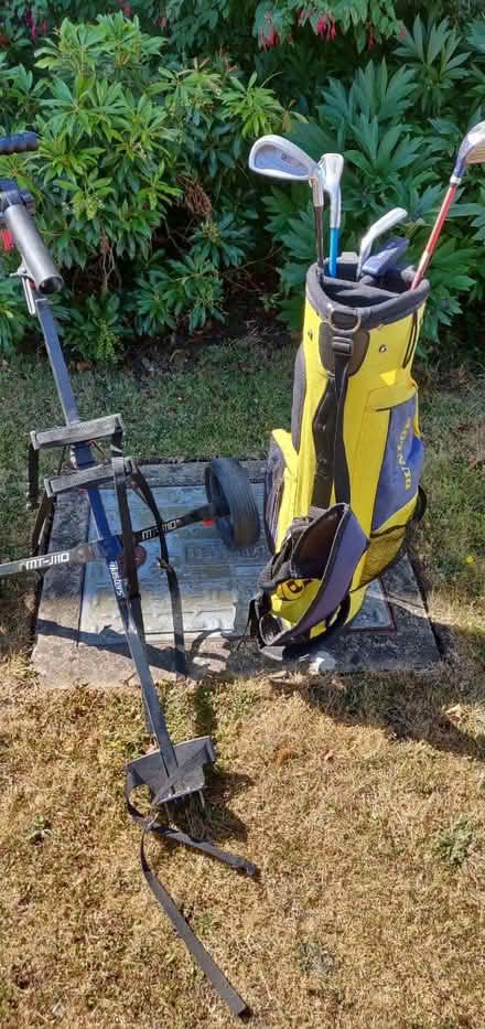 Photo of free Junior golf clubs and trolley (Weybridge) #1