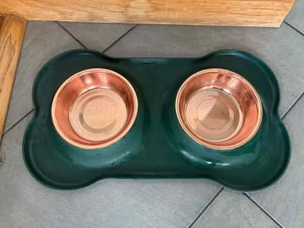 Photo of free Small dog bowls and matt (Weybridge) #1
