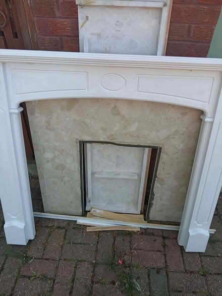 Photo of free Wooden fire surround, plinth and insert (Caldy Valley CH3) #1
