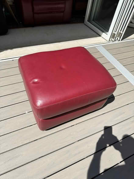 Photo of free Leather recliner and ottoman with storage (West Byfleet KT15) #3