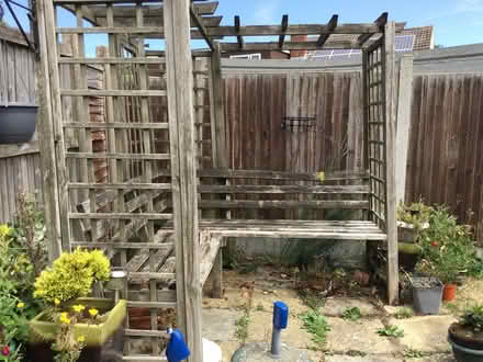 Photo of free Wooden pergola with seating (CT2) #2