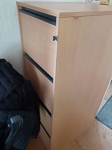 Photo of free 4 drawer wooden filing cabinet (Fulwood preston PR2) #1