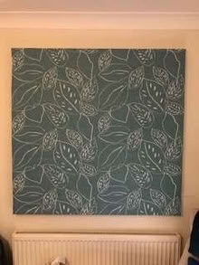 Photo of free Roman blind approx h 350cm w 125cm, green and white (Temple Street OX4) #1