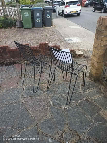 Photo of free Two Steel-Bar Chairs (New Malden KT3) #2