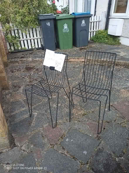 Photo of free Two Steel-Bar Chairs (New Malden KT3) #1