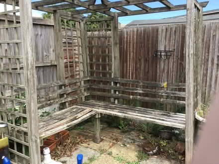 Photo of free Wooden pergola with seating (CT2) #1