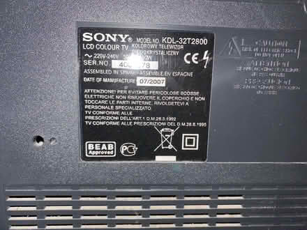 Photo of free 32” Sony TV (Earley RG6) #4