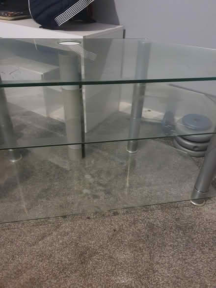 Photo of free Glass TV unit (Ancoats M4) #1