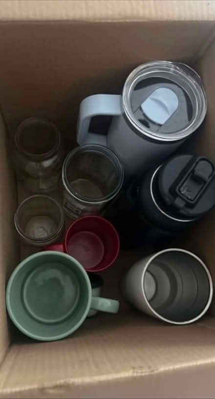 Photo of free Misc cups and mason jars (no lids) (Homestead and Hollenbeck) #1