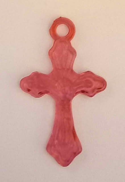 Photo of free Cherry red plastic cross beads or pendants (Blacon CH1) #1