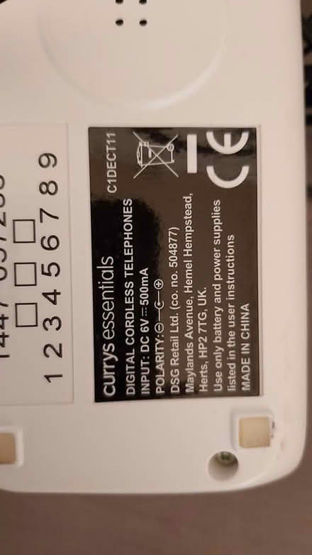 Photo of free Cordless Landline Phone DECT Currys (KT14) #2