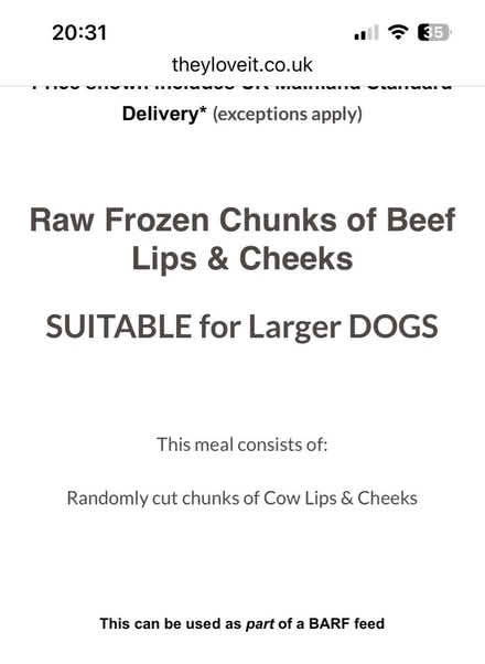 Photo of free Raw dog food - beef chunks (Heaton Chapel SK4) #2