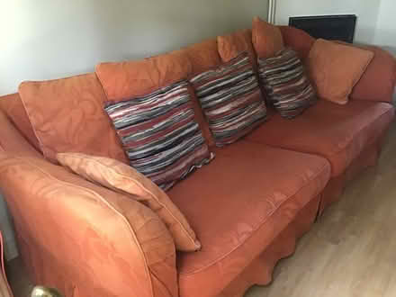 Photo of free 3/4 seater sofa and arm chair (Tolworth KT5) #2
