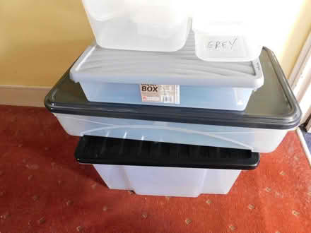 Photo of free Plastic Storage Boxes. (Grays RM17) #1