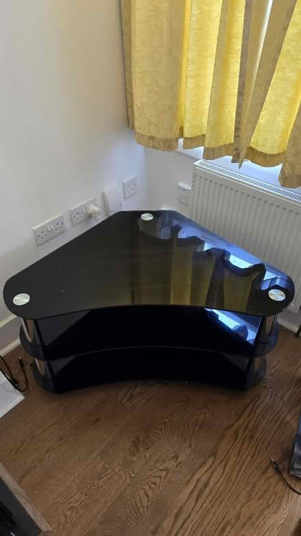 Photo of free Corner black TV stand (Slade Green DA8) #1