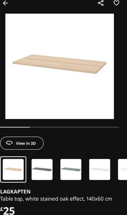 Photo of free IKEA Lagkapten table top 140x60cm (Chester-le-Street DH2) #2