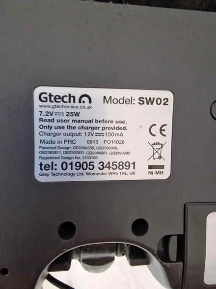 Photo of free GTECH rechargeable vacuum (M33 Sale) #3