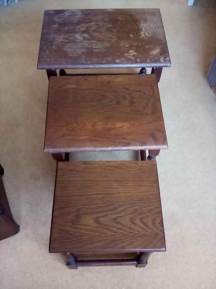 Photo of free Nest of tables (oak) (Ewell) #1