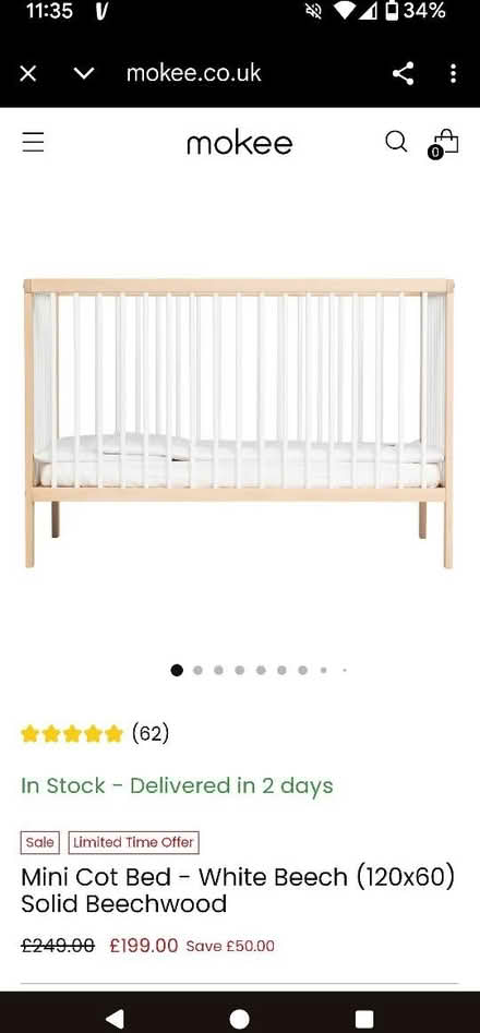 Photo of free Baby cot including mattress (KT8) #3