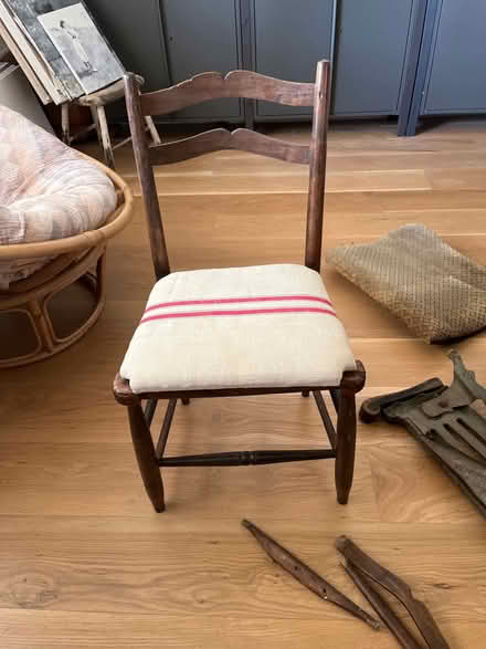 Photo of free Antique Wooden side chair needs tlc (Cambrian near 85/Camden) #1