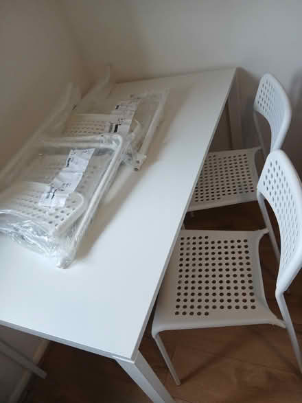 Photo of free Ikea Melltorp table & 4 chairs (Haggerston E8) #1