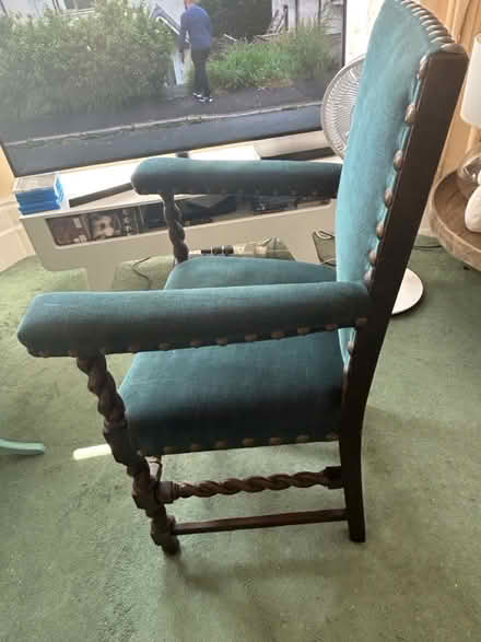 Photo of free Green Velvet Wooden Chair (CT20) #1