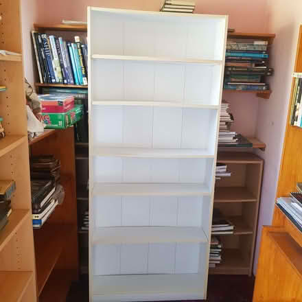 Photo of free Tall White Bookcase (Middleyard GL10) #1