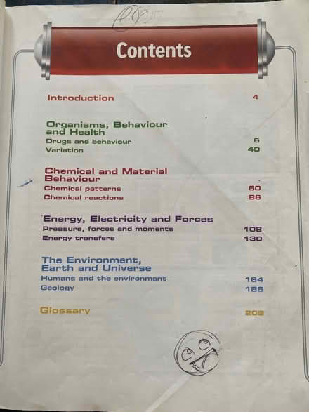 Photo of free KS3 science course book (Merton Park SW19) #2