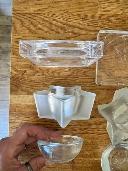 Photo of free 6 (3 pairs of) glass candle holder (Baffins PO3) #2
