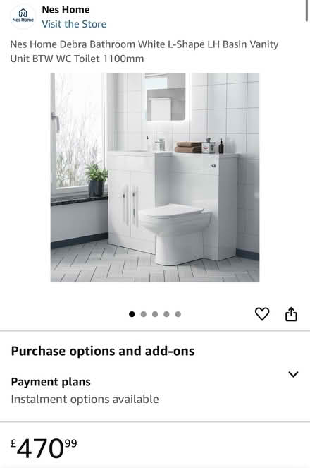 Photo of free LHVanity Unit & Toilet 1100mm (Williamson Park) #1