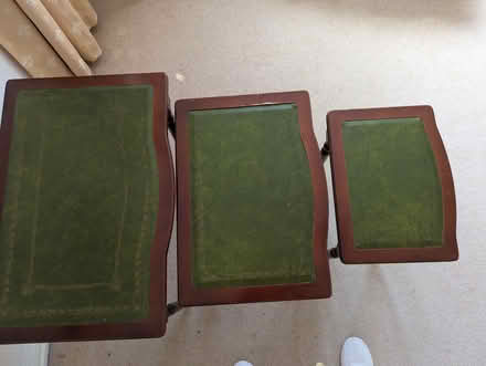 Photo of free Nest of 3 wooden tables (Harlaxton NG32) #2