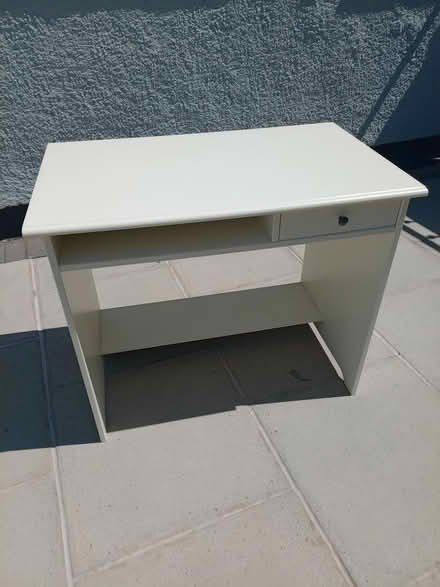 Photo of free small white ikea desk (L14 Dovecot) #1