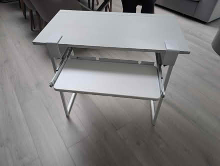 Photo of free Foldable Desk with removable keyboard tray (Barnton EH4) #1