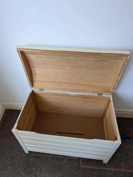 Photo of free Wooden toy or bedding box. Painted Farrow and Ball House W (Heaton Park M25) #2