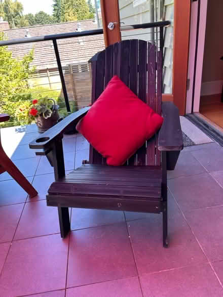 Photo of free Black folding Adirondack chair (North Ballard) #1