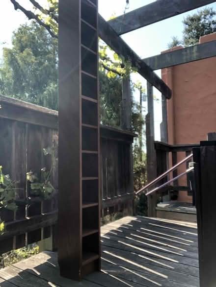 Photo of free wooden CD shelves (West Berkeley) #1