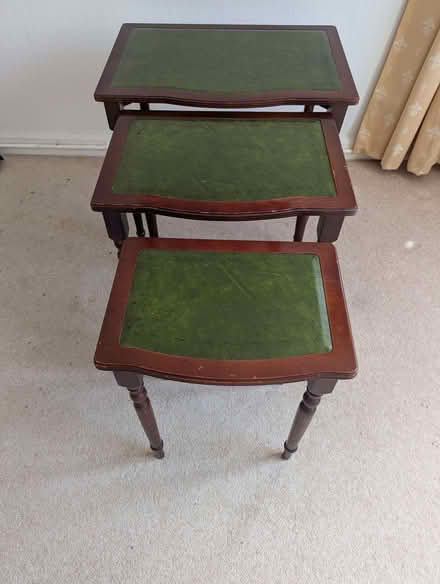 Photo of free Nest of 3 wooden tables (Harlaxton NG32) #4