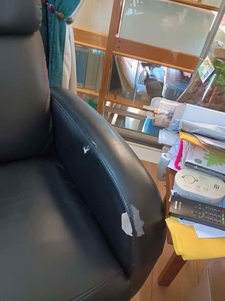 Photo of free Two black recliner chairs with working massage function (Billing Road East area) #3